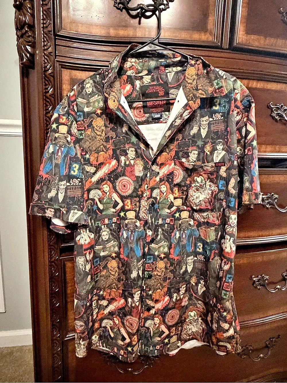 RSVLTS Halloween Horror Nights 35 Graphic Short Sleeve Button Down